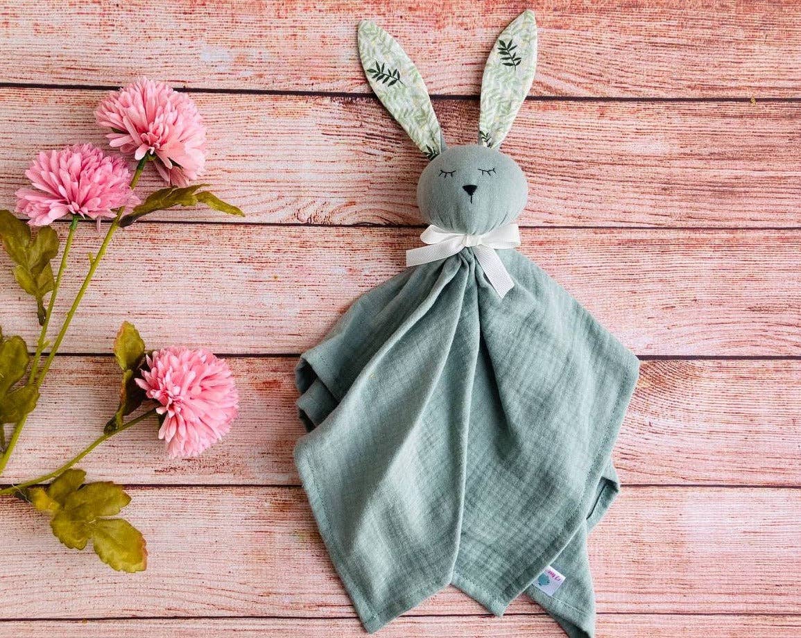 Bomullsmuslin snuggle bunny - salvia grön